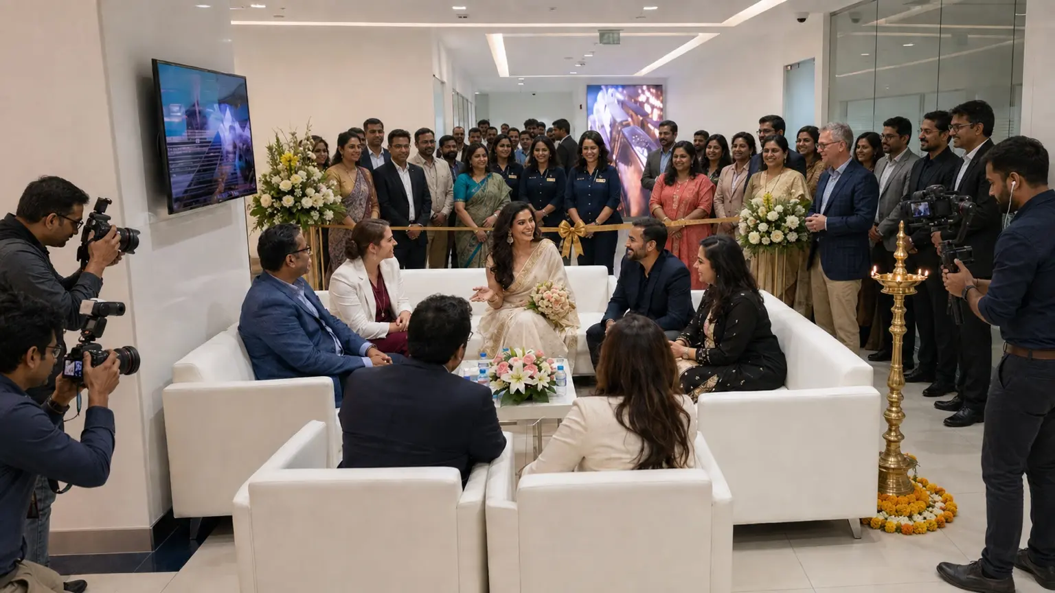 Tashi Palbar inauguration celebration with guests and media